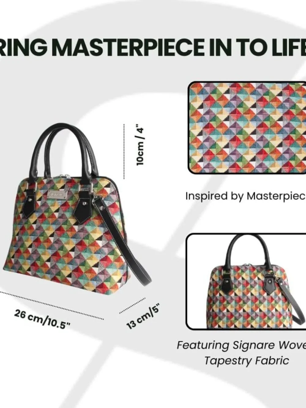 Tapestry Handbags Shoulder bag and Crossbody Bags for Women with Fashion Designs - Picture 3 of 6